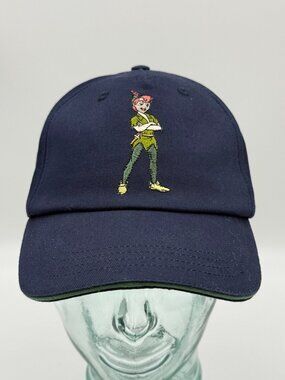 Disney World Parks Peter Pan Strapback Hat One Size Epcot United Kingdom Blue